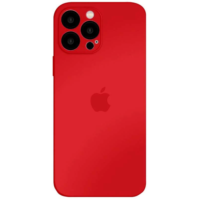 

Силіконовий сапфірний чохол зі скляною поверхнею на Apple iPhone 14 Pro (6.1") (Червоний / Cola Red)