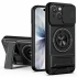Ударостійкий чохол Camshield StandRing case для Apple iPhone 13 (6.1") – Black. Фото 1 з 2