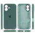 Чехол Silicone Case с защитой камеры для Apple iPhone 16 – Зеленый / Pine green. Фото 5 из 8