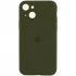 Чехол Silicone Case с защитой камеры для Apple iPhone 13 (6.1") – Зеленый / Dark Olive. Фото 1 из 7