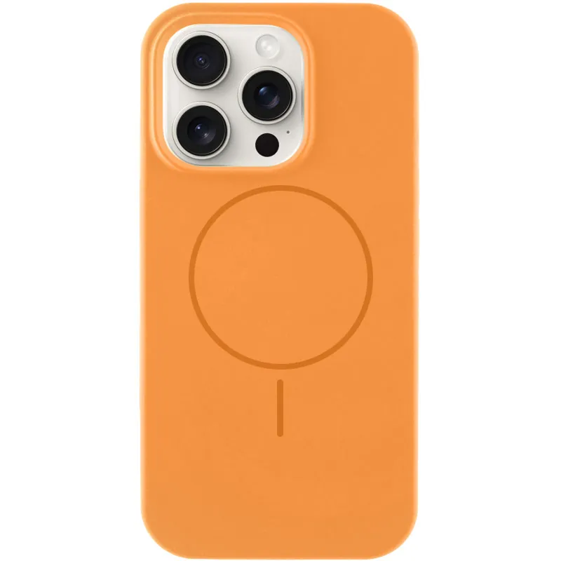 Чехол Silk Full Protective (AA) NO LOGO with Magnetic Fit для Apple iPhone 16 Pro Max – Оранжевый / Orange. Фото 1 из 1