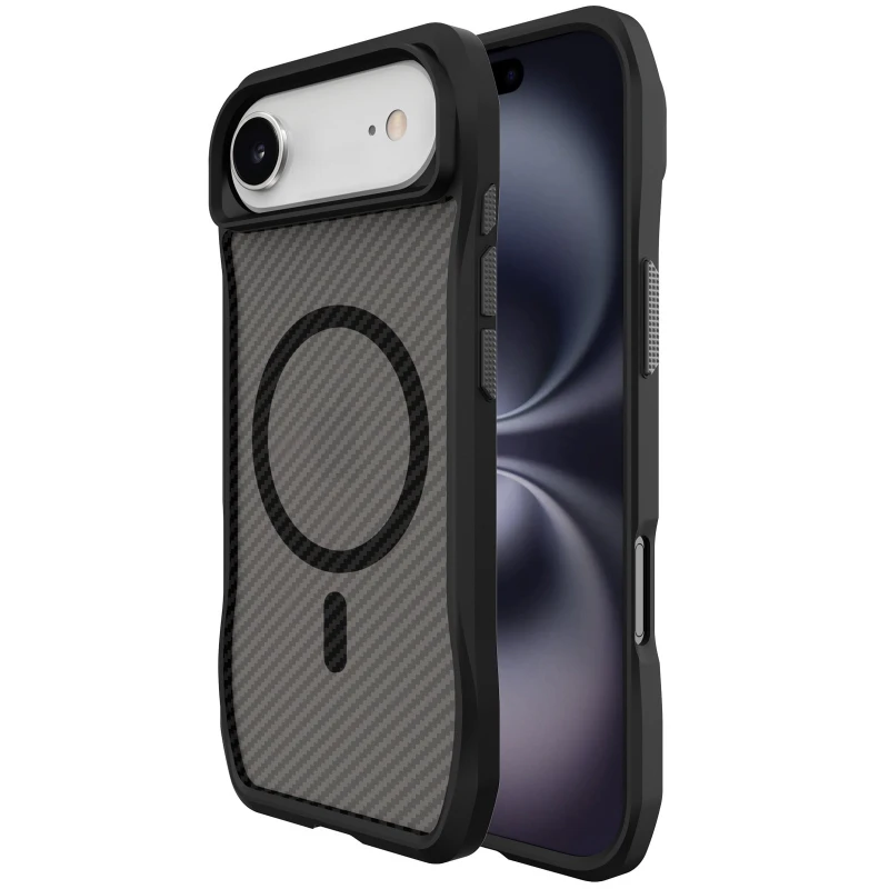 Чохол TPU Octagon with MagSafe для Apple iPhone 17 Air (6.5") – Carbon Black. Фото 2 з 3