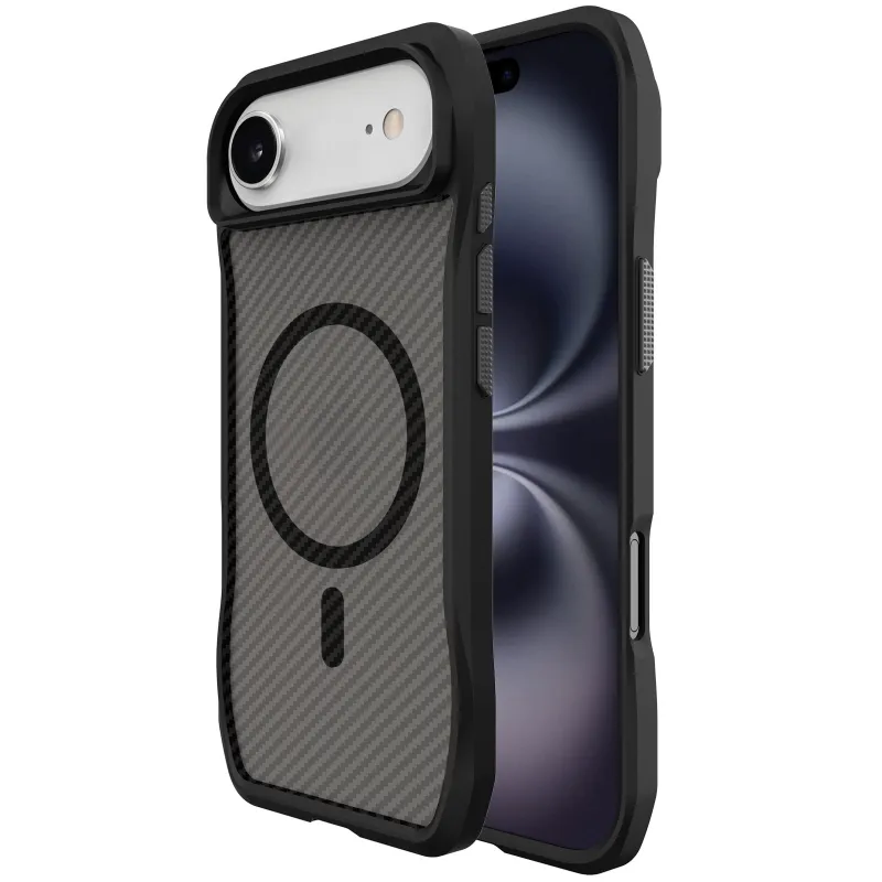 Чехол TPU Space Octagon with Magnetic Fit для Apple iPhone 17 Air (6.5") – Carbon Black. Фото 2 из 3