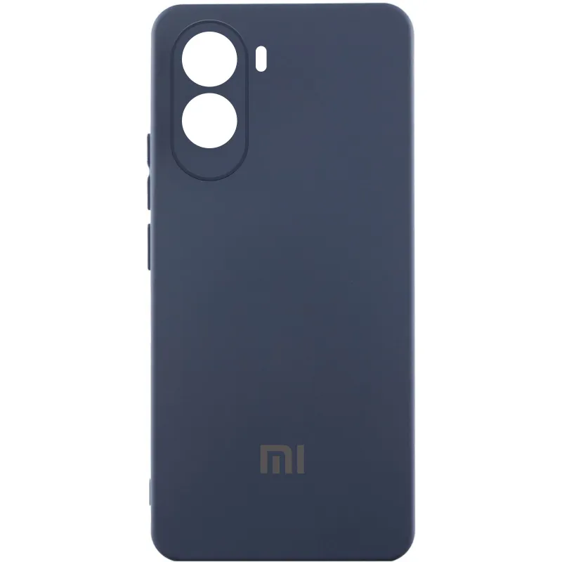 Чохол Silicone Case Lakshmi Premium L з закритою камерою на Xiaomi Poco M7 – Темно-синій / Midnight blue. Фото 1 з 1