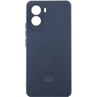 Чохол Silicone Case Lakshmi Premium L з закритою камерою на Xiaomi Poco M7 — Темно-синій / Midnight blue