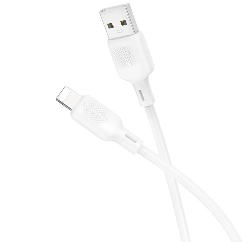 Дата кабель Borofone BX113 Lenny USB to Lightning 2.4A (1m) – White. Фото 4 з 4
