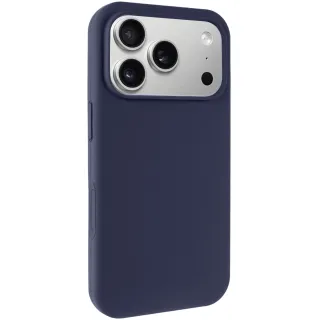 Чохол Silk (AA) NO LOGO with Magnetic Fit для Apple iPhone 17 Pro (6.3") — Темно-синій / Midnight blue