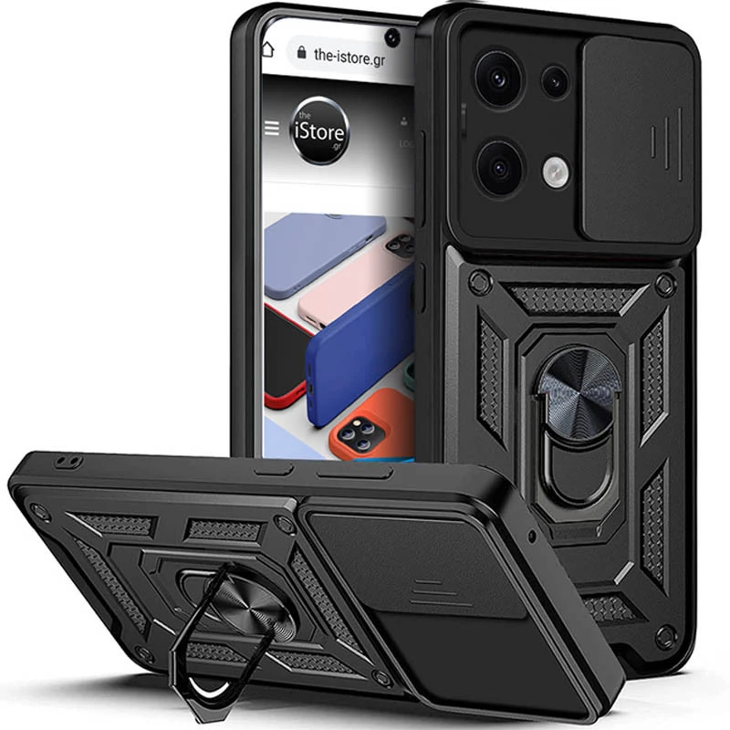 

Протиударний чохол Serge Ring з захистом камери на Xiaomi Redmi Note 13 5G (Чорний)