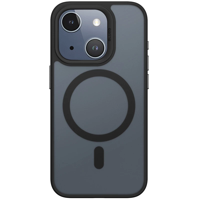 TPU+PC чехол Blueo Skin Friendly Frosted with MagSafe для Apple iPhone 14 (6.1") – Черный. Фото 4 из 11