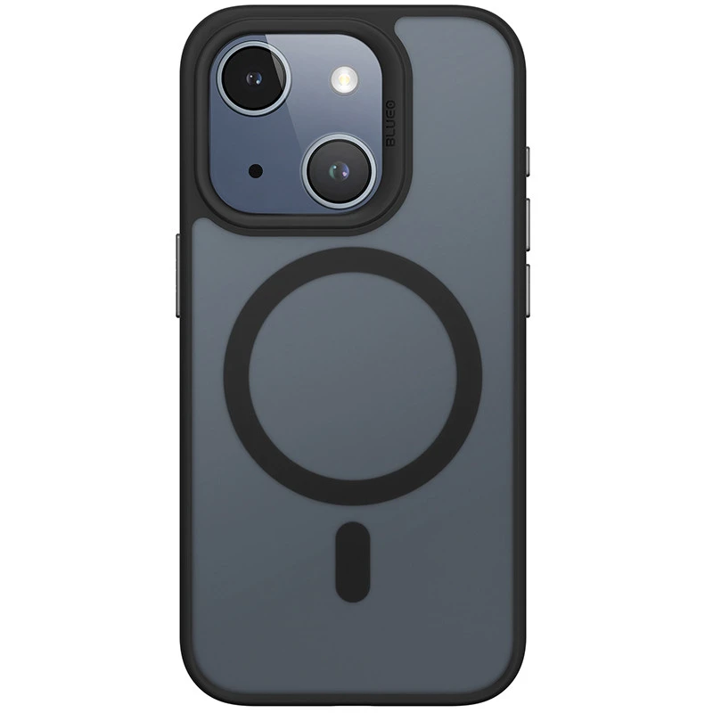 TPU+PC чохол Blueo Skin Friendly Frosted with MagSafe для Apple iPhone 15 (6.1") – Чорний / Black. Фото 1 з 10