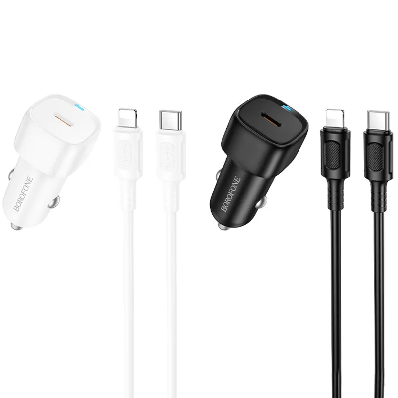 АЗП Borofone BZ34A Cloud PD20W (1USB-C) + кабель Type-C to Lightning фото 1 з 1