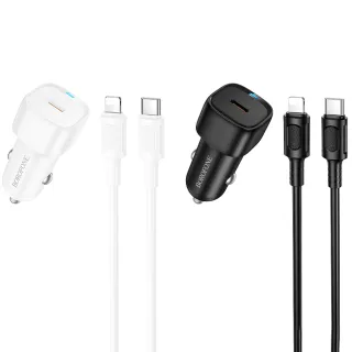 АЗП Borofone BZ34A Cloud PD20W (1USB-C) + кабель Type-C to Lightning