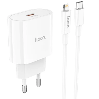 МЗП Hoco C94A Metro PD20W (1USB-C) + кабель Type-C to Lightning фото 1 з 1
