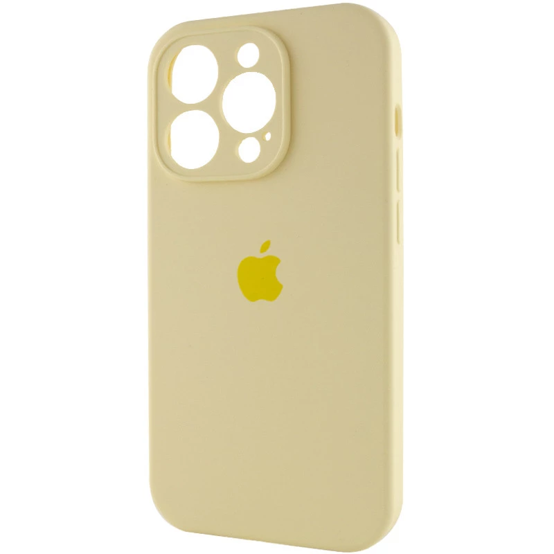 Чехол Silicone Case с защитой камеры для Apple iPhone 16 Pro Max – Желтый / Mellow Yellow. Фото 2 из 4