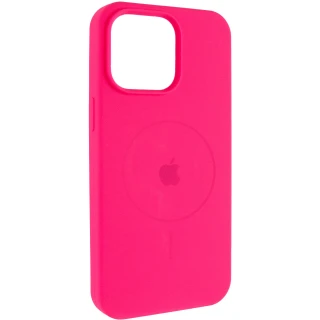Чехол Silicone Case Full Protective (AA) V2 with MagSafe для Apple iPhone 15 (6.1") — Розовый / Barbie pink