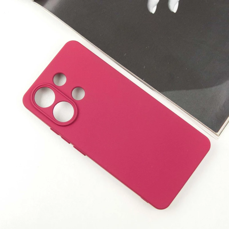 Чохол Silicone Case Lakshmi з закритою камерою на Xiaomi Redmi Note 13 4G – Бордовий / Marsala. Фото 2 з 8