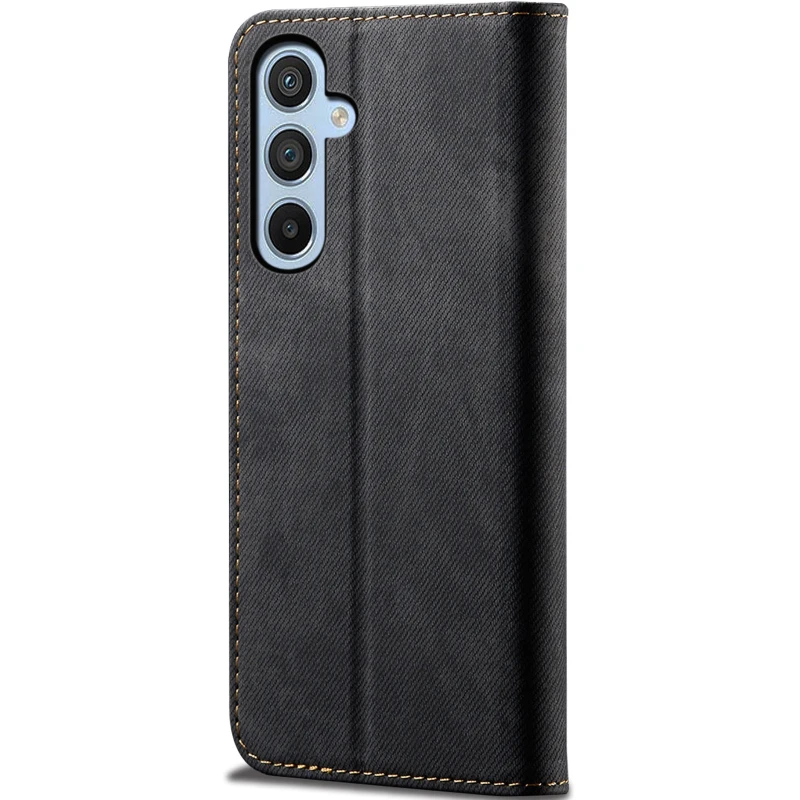 Шкіряний чохол-книжка Urban Denim series для Samsung Galaxy A16 4G/5G – Black. Фото 3 з 4