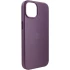 Кожаный чехол Leather Case с MagSafe для Apple iPhone 14 (6.1") – Dark violet. Фото 7 из 9