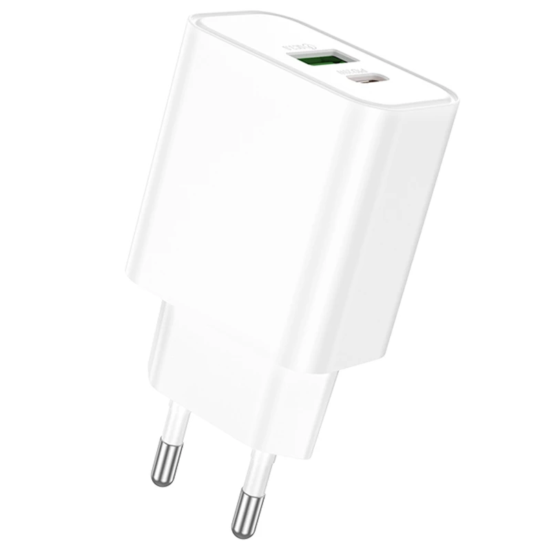 МЗП Borofone BA88A Navy PD20W+QC3.0 (1USB-A/1C) – White. Фото 2 з 5