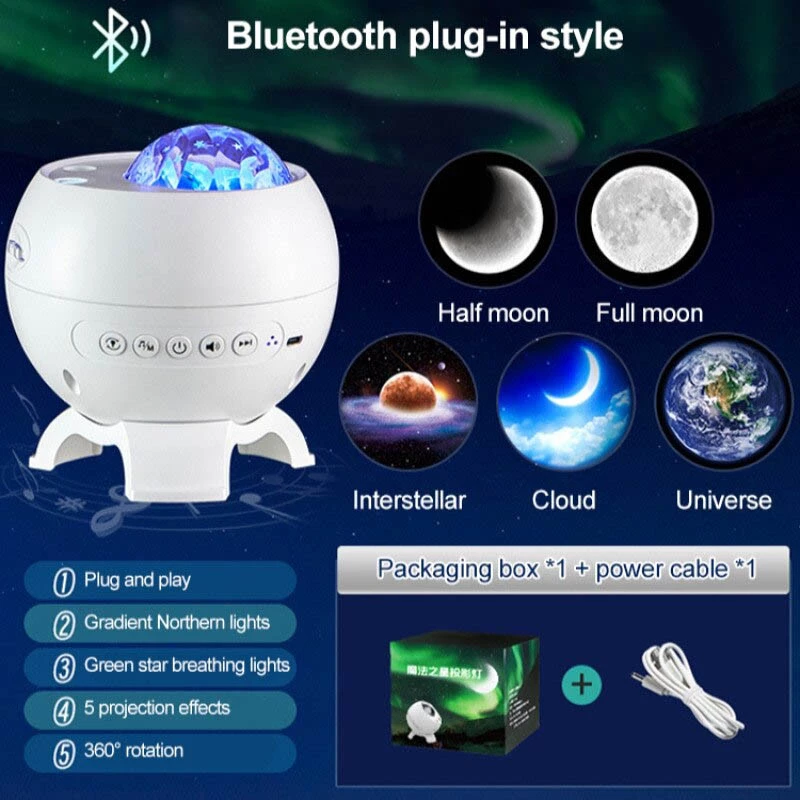 Проектор-нічник Magic Star E12B 2400 mAh – White. Фото 5 з 8