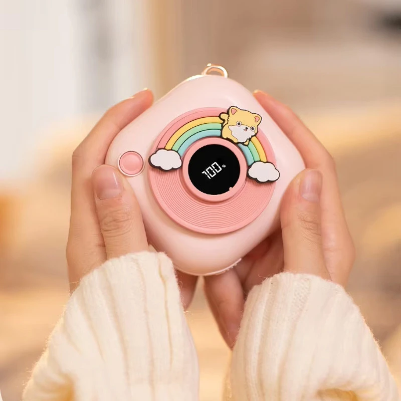 Портативний ЗП Power Bank GXZПортативний ЗП Power Bank GXZ-N11 2in1 with cable з обігрівачем для рук 5000 mAh-N11 2in1 with cable з обогревателем для рук 5000 mAh – Pink. Фото 5 з 7