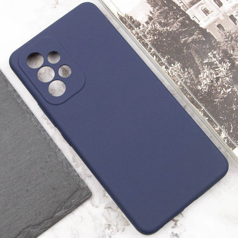 Чехол Silicone Case Lakshmi Premium з закритою камерою на Samsung Galaxy A52 4G / A52 5G – Темно-синий / Midnight blue. Фото 9 из 11