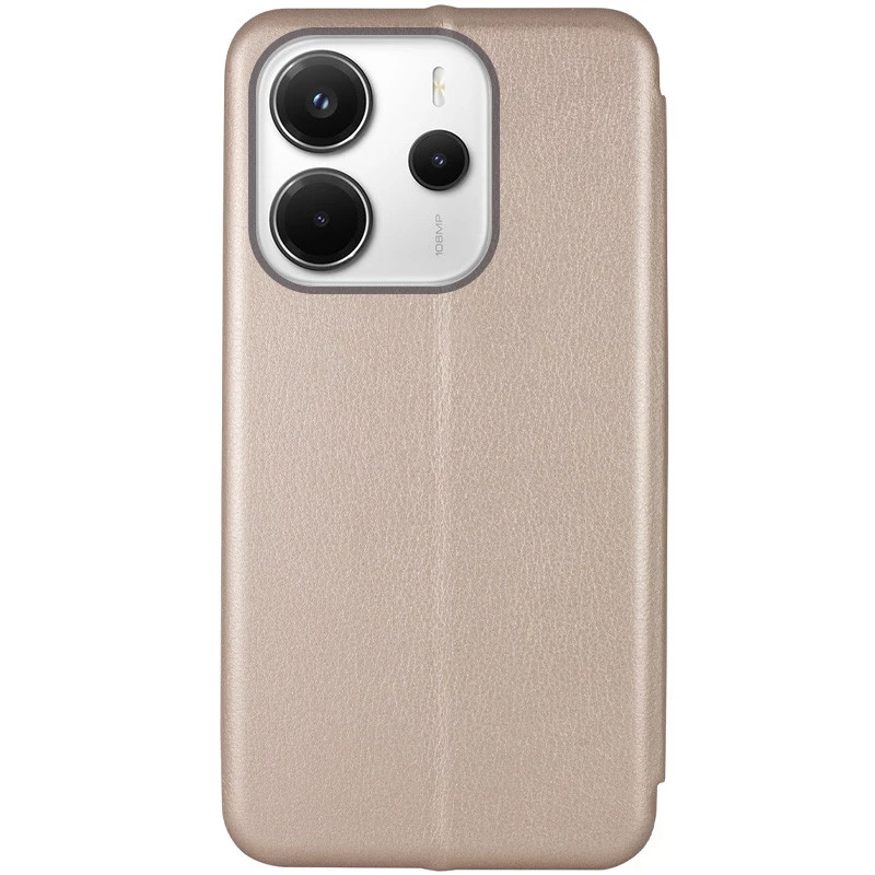 Чохол-книжка класичний на Xiaomi Redmi Note 14 4G (Europe version) – Золотий. Фото 2 з 3