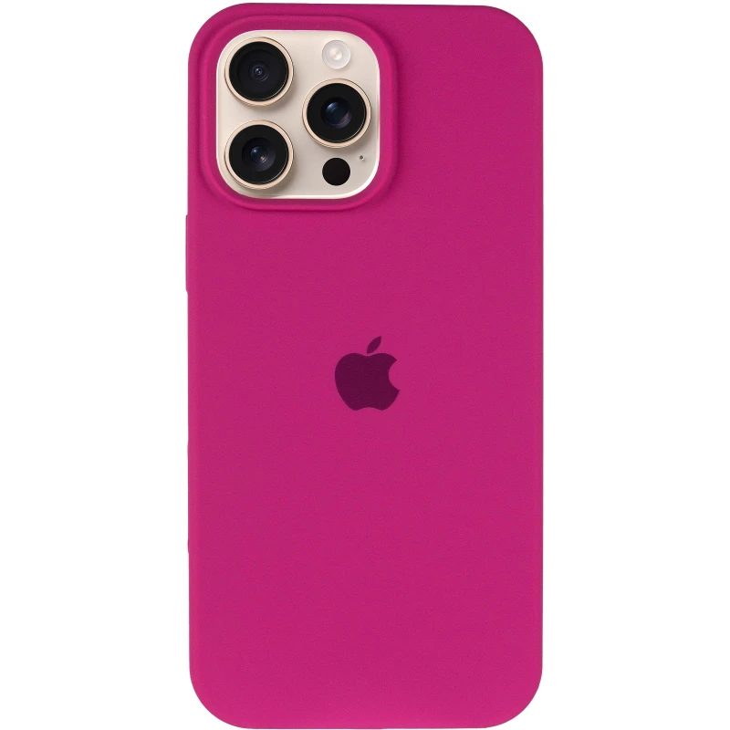 Чехол Silicone Case с закрытым низом для Apple iPhone 14 Pro Max (6.7") – Малиновый / Dragon Fruit. Фото 3 из 8