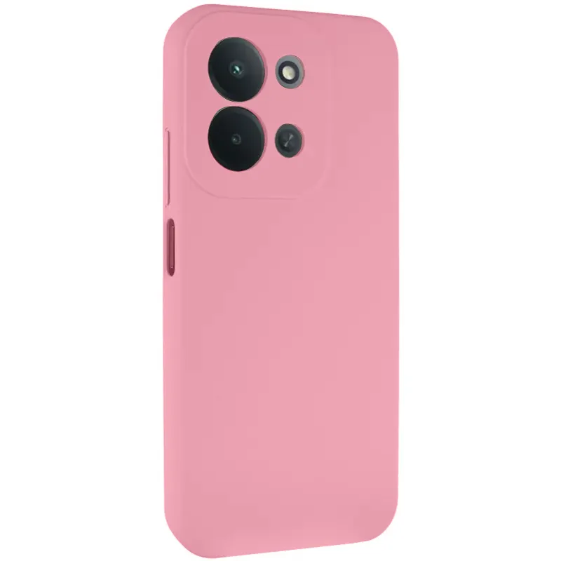 Цветной силиконовый чехол GETMAN с закрытой камерой на Xiaomi Redmi 17 – Розовый / Pink. Фото 1 из 1