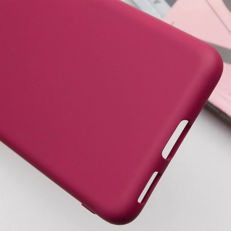 Цветной силиконовый чехол GETMAN с закрытой камерой на Samsung Galaxy S21 – Бордовый / Marsala. Фото 5 из 5