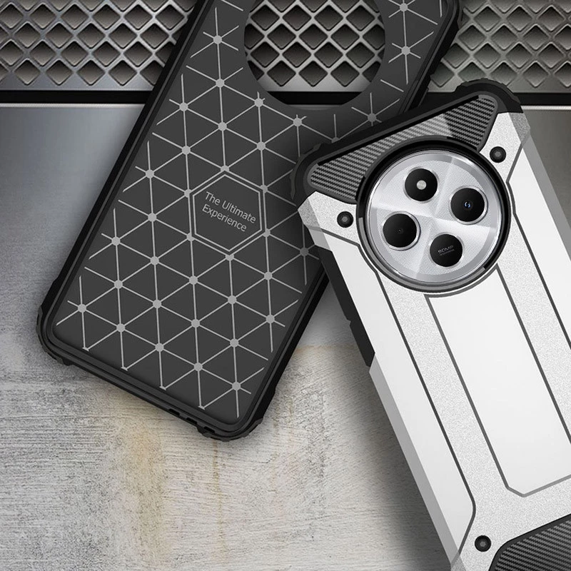 Противоударный чехол с усиленными углами Immortal для Xiaomi Poco C75 – Серебряный. Фото 4 из 4