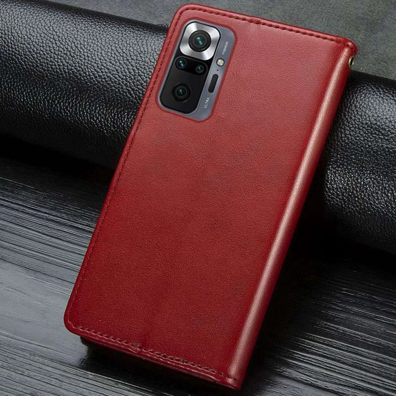 Чохол-книжка GETMAN Gallant  на Xiaomi Redmi Note 10 Pro – Червоний. Фото 6 з 6