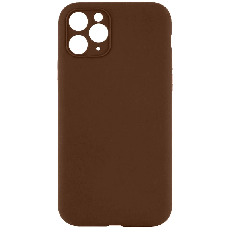 Чохол Silk Full Camera Protective (AA) NO LOGO для Apple iPhone 12 Pro (6.1") – Коричневий / Brown. Фото 1 з 1