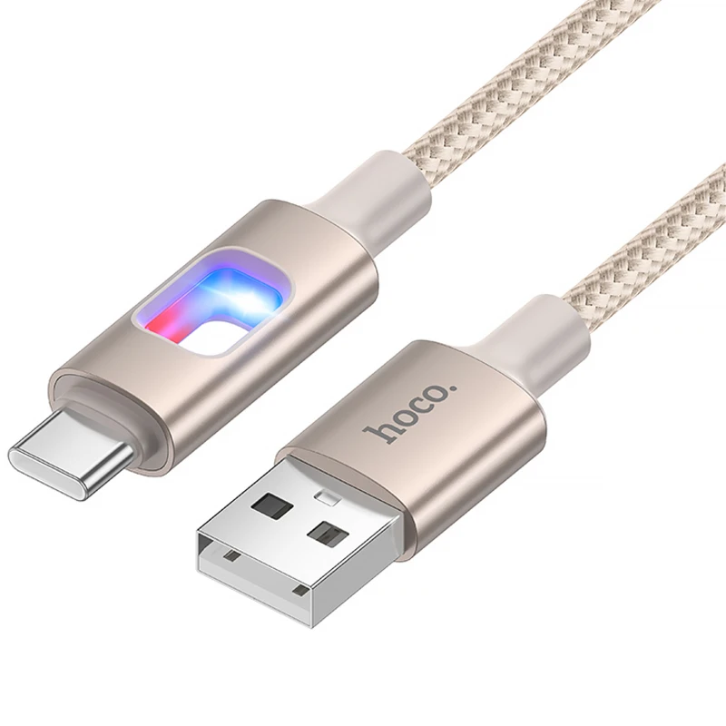 Дата кабель Hoco U144 New USB to Type-C 3A (1.2m) – Gold. Фото 3 з 4