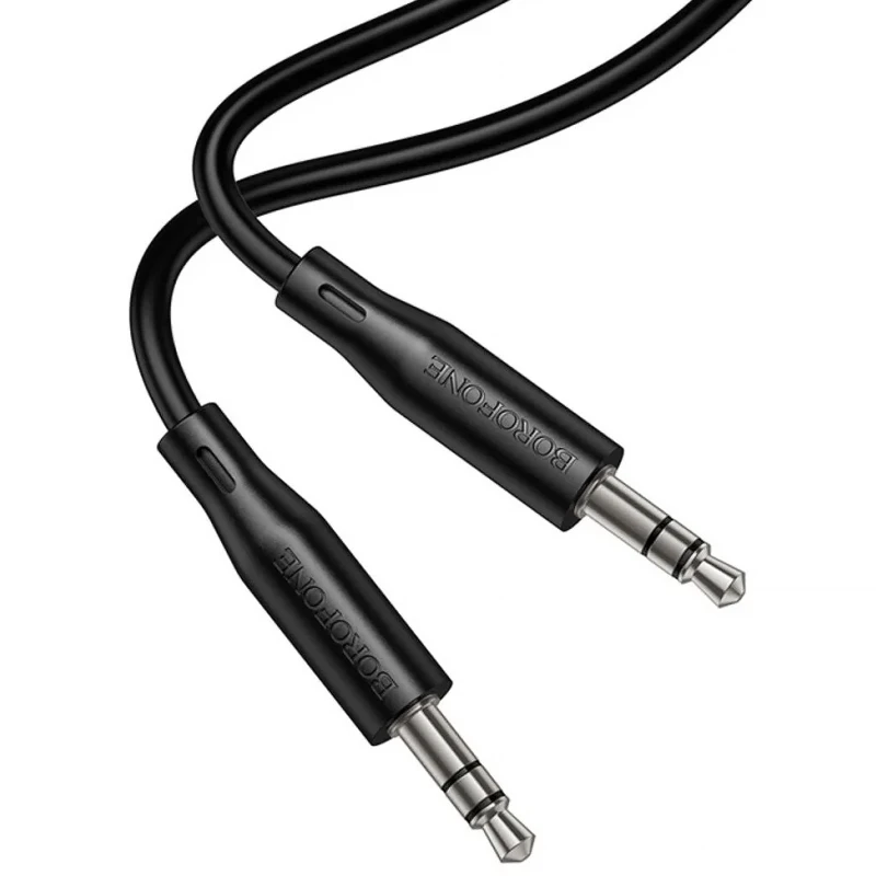 Аудио кабель Aux Borofone BL25 Nice (1m) – Black. Фото 9 из 12