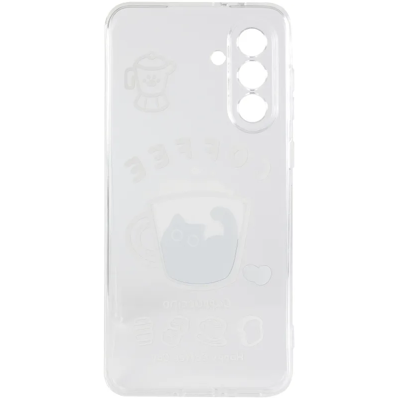 Чохол TPU Clear Joy для Samsung Galaxy A56 5G – Coffee. Фото 4 з 6