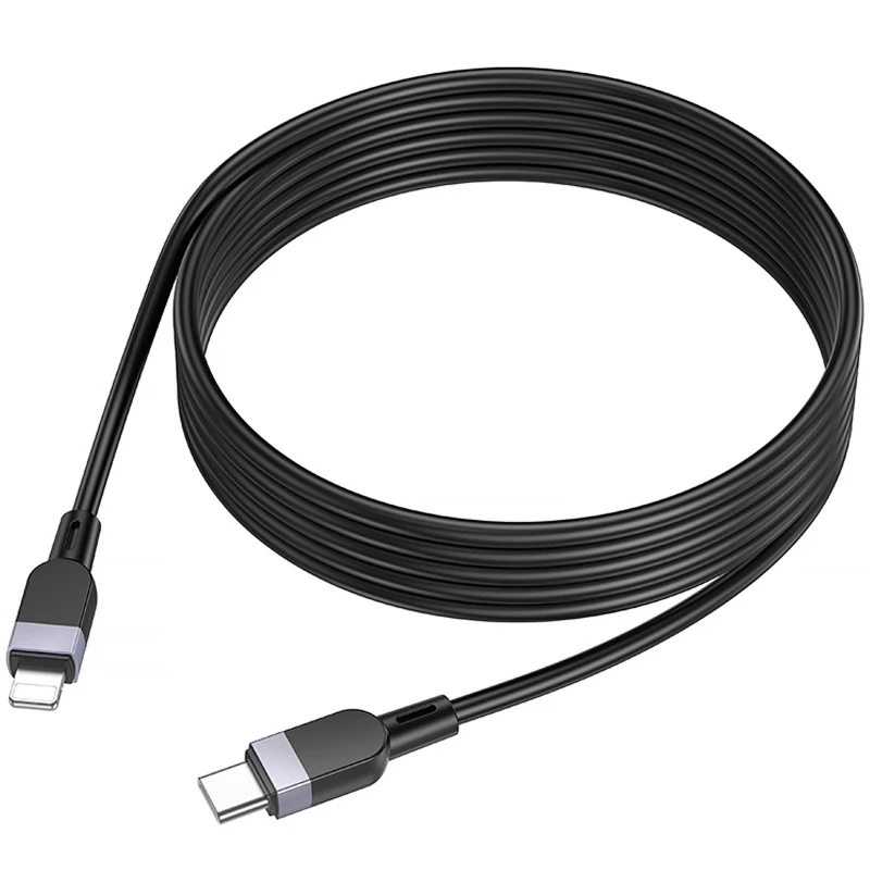 Дата кабель Hoco X109 Energy silicone Type-C to Lightning (3m) – Black. Фото 5 из 5