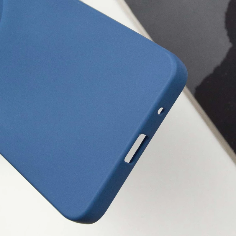 Цветной силиконовый чехол GETMAN с закрытой камерой на Xiaomi Redmi A3 – Синий / Navy Blue. Фото 7 из 7