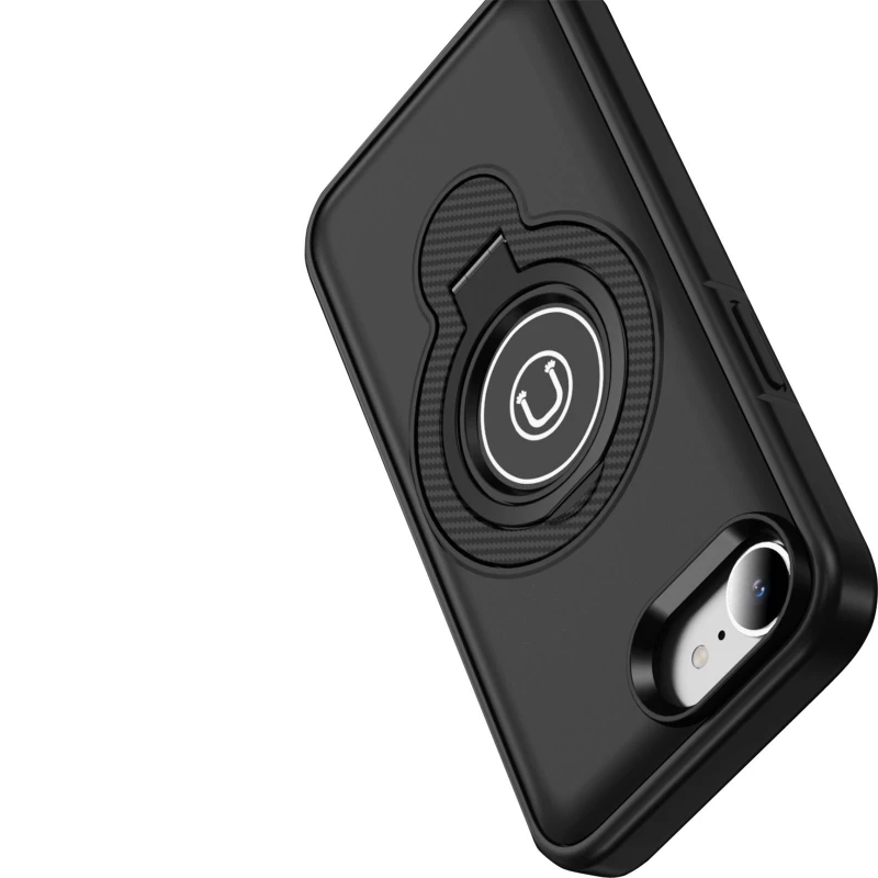 TPU+Textured PC Magnet для Apple iPhone 17e (6.1") – Black. Фото 4 из 5