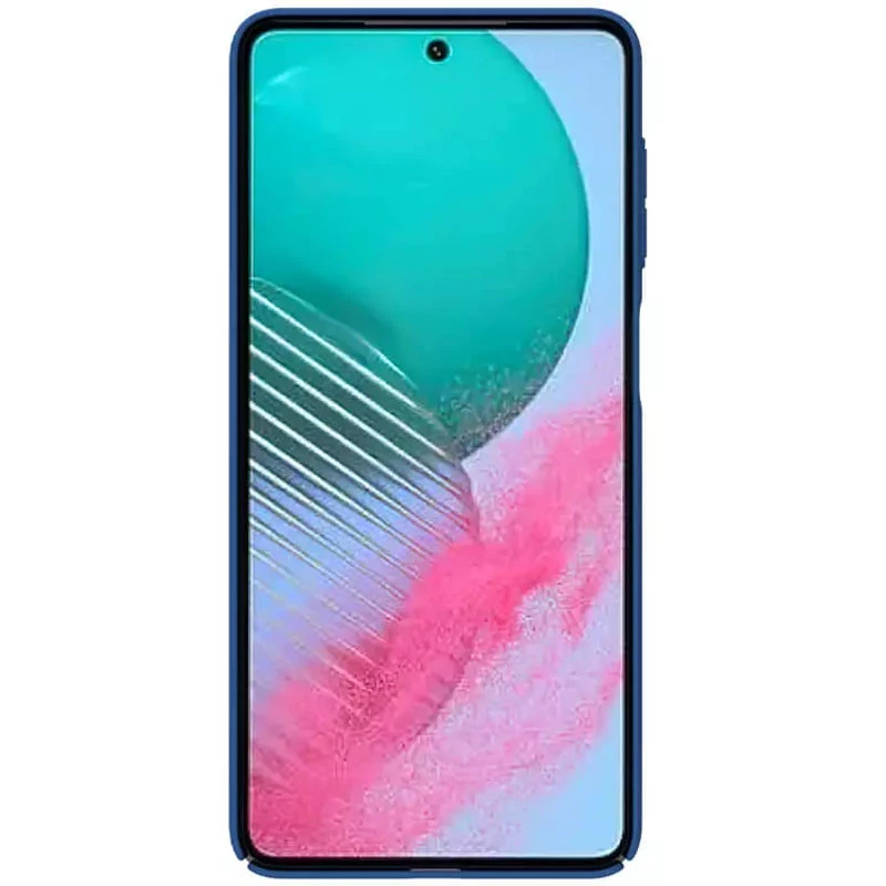 Карбоновая накладка Nillkin со шторкой для камеры для Samsung Galaxy M54 5G – Синий / Blue. Фото 2 из 7