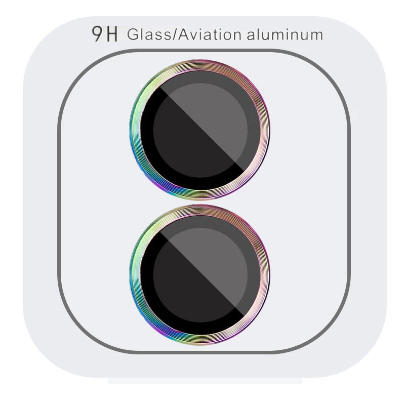 Металеве захисне скло на камеру на Apple iPhone 16 Plus – Бузковий / Rainbow. Фото 1 з 2