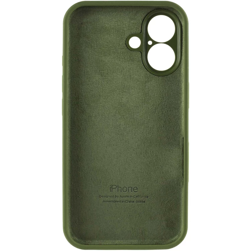 Чохол Silicone Case з захистом камери на Apple iPhone 16 Plus – Зелений / Dark Olive. Фото 7 з 8