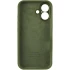 Чехол Silicone Case с защитой камеры для Apple iPhone 16 – Зеленый / Dark Olive. Фото 7 из 8
