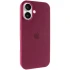 Чехол Silicone Case с закрытым низом для Apple iPhone 16 Pro – Бордовый / Maroon. Фото 1 из 15