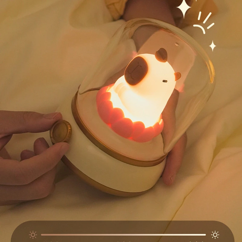 Нічник Capybara and Lotus – Yellow. Фото 3 з 7