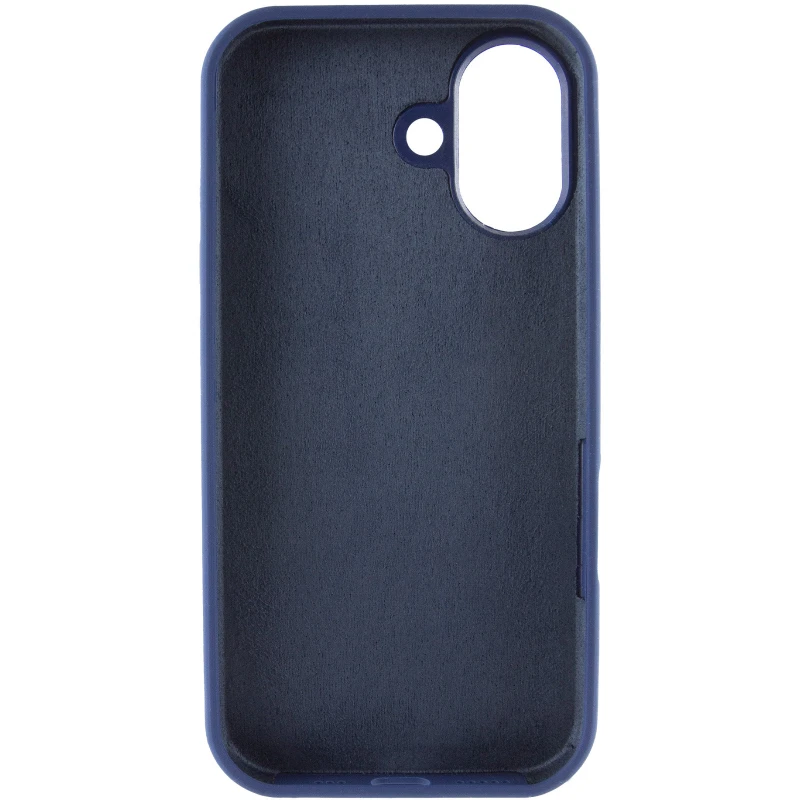 Чехол Silicone Case с закрытым низом для Apple iPhone 17 (6.3") – Синий / Deep navy. Фото 4 из 6