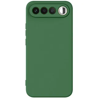 Цветной силиконовый чехол GETMAN с закрытой камерой на Realme 16 5G — Зеленый / Dark green