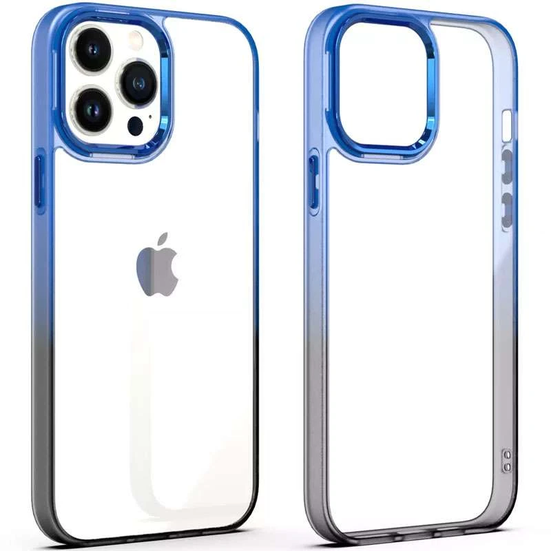 

Силіконовий чохол фреш на Apple iPhone 13 Pro (6.1") (Чорний / Синій)