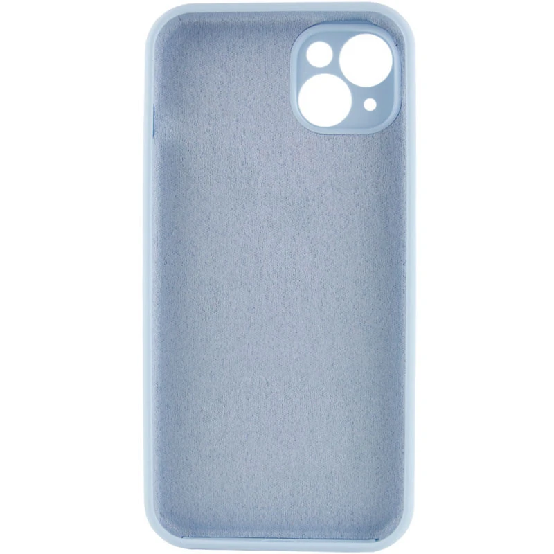 Чехол с защитой камеры Silicone Case для Apple iPhone 14 (6.1") – Голубой / Sweet Blue. Фото 4 из 6