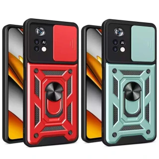 Ударопрочный чехол Serge Ring с защитой камеры для Xiaomi Poco M4 Pro 4G фото 1 из 1